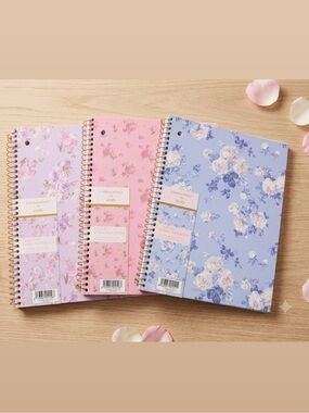 Love Shack Fancy Lavender Floral Spiral Notebooks - Set of 3